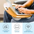 thumbnail image 2 of LapGear Bamboo Lap Desk for up to 17.3" Laptops, Natural, 2 of 7
