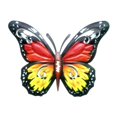 thumbnail image 4 of Modern Butterfly Wall Sculpture Art Decoration Metal Artwork Hanging Collectible Red Yellow, 4 of 10