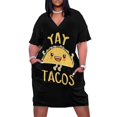 thumbnail image 1 of YAY Tacos para mujer vestido holgado con bolsillos ropa ropa de verano, 1 of 6