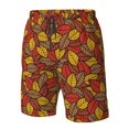 thumbnail image 4 of Salouo Fall Leaves Pattern Swim Trunks for Men,Men's Hawaiian Bathing Suit Swimsuits Quick Dry Swimming Board Shorts Beach Shorts with Pockets-Medium, 4 of 6