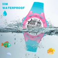 thumbnail image 4 of Reloj para niños Reloj deportivo digital Niños y niñas Reloj impermeable al aire libre Alarma Cronómetro Reloj para niños 5-10 años (azul) Feliz Sencillez, 4 of 5