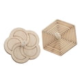 thumbnail image 3 of 4pcs Creative Unfinished Wood Wooden Top for DIY Children Kids Toys, 3 of 8