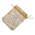 thumbnail image 4 of 300 Piezas 10X15cm Pestañas Impresas Bolsas de Organza Doradas Bolsas de Joyería Bolsas de Organza con Cordón para Favores de Boda Bolsas de Regalo de Dulces, 4 of 6