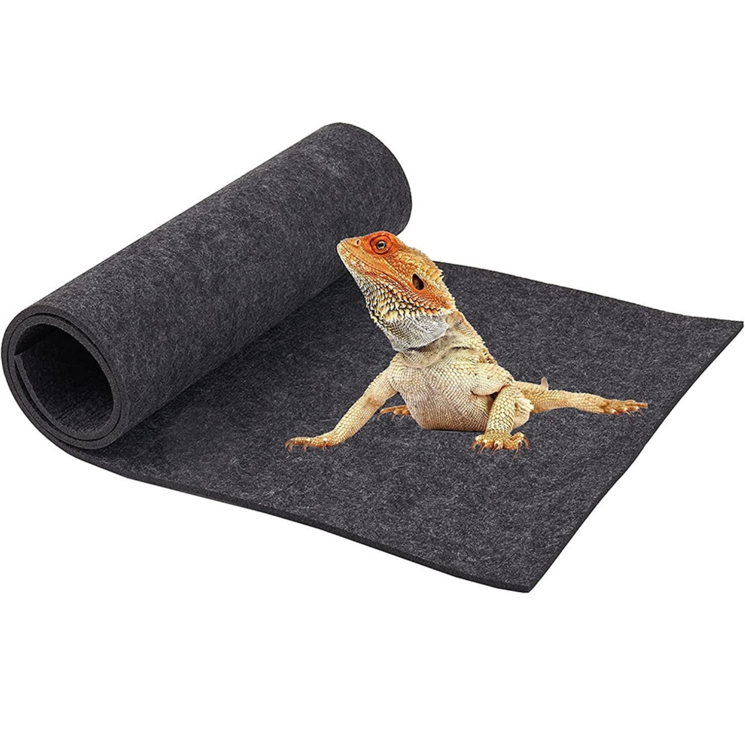 Reptile Carpet Mat Terrarium Liner Bedding for Bearded Dragon 24 inches × 16 inches