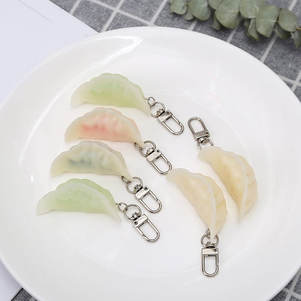 Dsscvnef Simulation Dumpling Model Keychain Cute Food Pendant