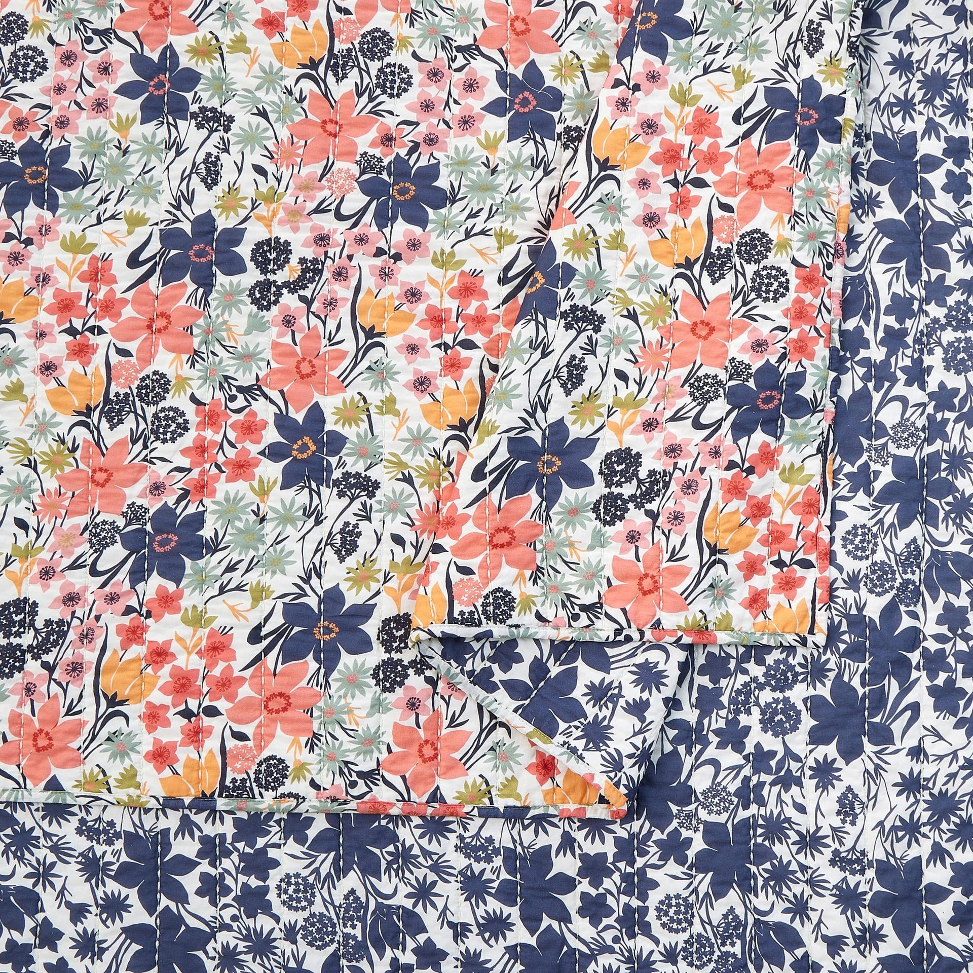 Spartina 449 Marsh Hens 3-Piece Floral Cotton Quilt Set, King