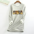 thumbnail image 2 of HKEJIAOI Haut Long Sleeve à Col Rond et à Encolure Dégagée pour Femme, 2 of 5