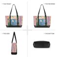 thumbnail image 6 of FORMRS Canvas Laptop Tote Bag for Women with 15.6" Computer Compartments Shoulder Handbag, Pink Seaside Boat, 6 of 7