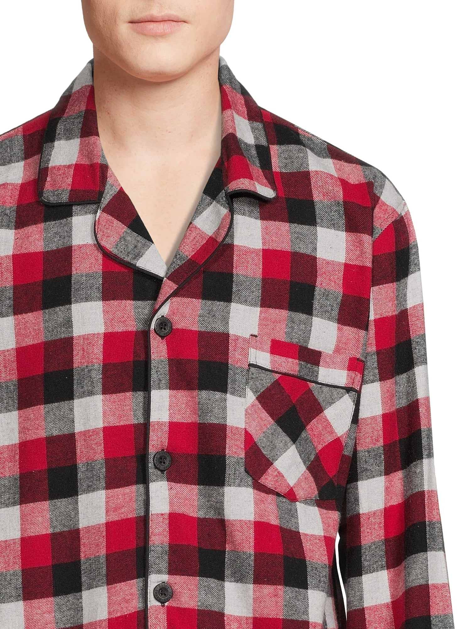 Hanes Men's and Big Men’s 100% Cotton Flannel Pajama Set, 2-Piece, Sizes S-5XL