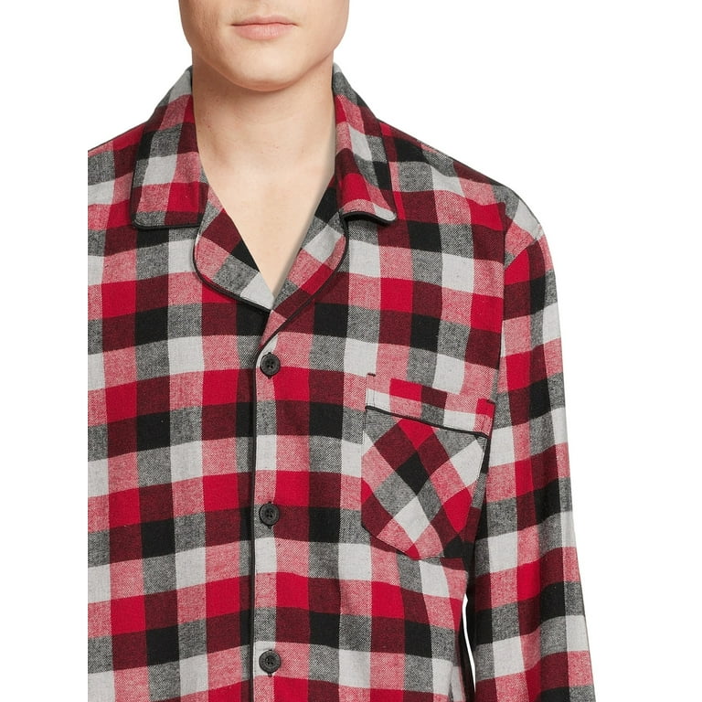 Hanes Men s and Big Men s 100 Cotton Flannel Pajama Set 2 Piece Sizes S 5XL