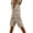 Khaki, variant on Kinrui Womens White Linen Capris Lightweight Summer Casual Beach Crop Trousers Mint Green XL