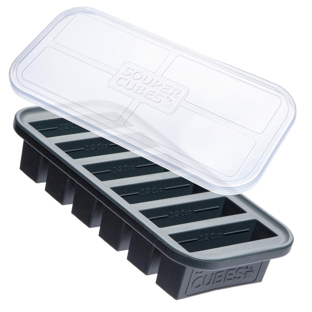 Molde para congelador Souper Cubes, 125 ml, silicona, paquete de 2 unidades, carbón vegetal
