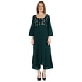 thumbnail image 1 of Bimba Women Ethnic Kurti Set A-Line Embroidery Kurta With Palazzo Pant Indian Festive Wear, 1 of 7