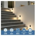 thumbnail image 4 of 3CCT 120V LED Step Lights, 3.5W 65lm, 5%-100% Dimmable Stair Lights, Indoor Outdoor Step Lights, CRI90+ ETL, Aluminum, Vertical, 3000K/4000K/5000K Selectable, Oil Rubbed Bronze, 6 Pack, 4 of 7