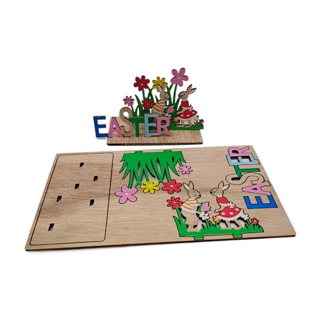 Decoración de madera de Pascua,Decoración de madera de conejito de Pascua Decoraciones de conejito de Pascua Decoración de madera de conejito de Pascua Tecnología avanzada