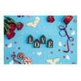 thumbnail image 1 of Pink Valentine's Day Decoration Tapestry Party Decoration Scene Photo Background Cloth Love Doll Pattern Proposal Love Tapestry Cloth, 1 of 4