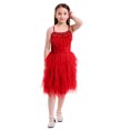 thumbnail image 3 of IBTOM CASTLE Kids Toddler Girls Princess Ballerina Dress Pageant Birthday Party Prom Wedding Formal Short Gown 4-5 Years Red, 3 of 8