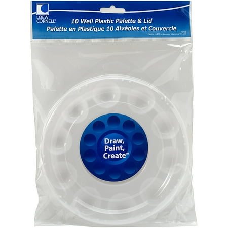 Loew Cornell Plastic Palette - Loew-Cornell Plastic Palette with Lid, 10-Cavity, 6.5