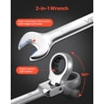 thumbnail image 4 of VEVOR Flex-Head Ratcheting Wrench Set, 30-Piece SAE and Metric, 72 Teeth, Cr-V Steel Ratchet Flexible Combination Wrench Set with Roll Up Pouch, for General Household and Automotive Repairs, Silver, 4 of 9
