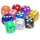 thumbnail image 3 of Juego de dados para Bar, Pub, Club, fiesta, juego de mesa, 10 colores, acrílico transparente, 16mm, punto de seis caras, D6, 10 piezas, 3 of 4