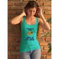 thumbnail image 2 of Galactic Vibes Ufo Racerback Tank Women -Image by Shutterstock, Female Large, 2 of 4