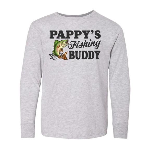 Inktastic Pappy's Fishing Buddy Long Sleeve Youth T-Shirt