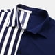 thumbnail image 2 of Camisas Tipo Para Hombre Camisa Casual Splice Button Turn Camisas de cuello corto de Strudy Men (Blue, L), 2 of 6
