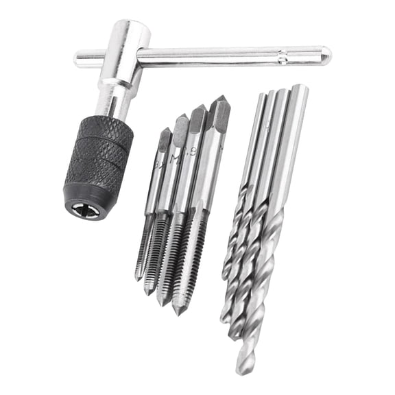 Comprehensive 9pcs T Handle Tap Wrench Collection Tap & Die Threading Tool Manual Repair Tool for Professional & Use