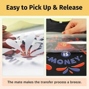 TransOurDream Tru-Heat Transfer Mate for Dark T Shirts Transfer Paper (10 Sheets, 8.5x11) Clear Iron on Transfer Tape for Printable HTV Vinyl (TAPD-10)