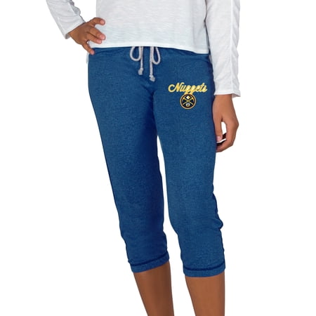 Women s Concepts Sport Navy Denver Nuggets Quest Knit Capri Pants