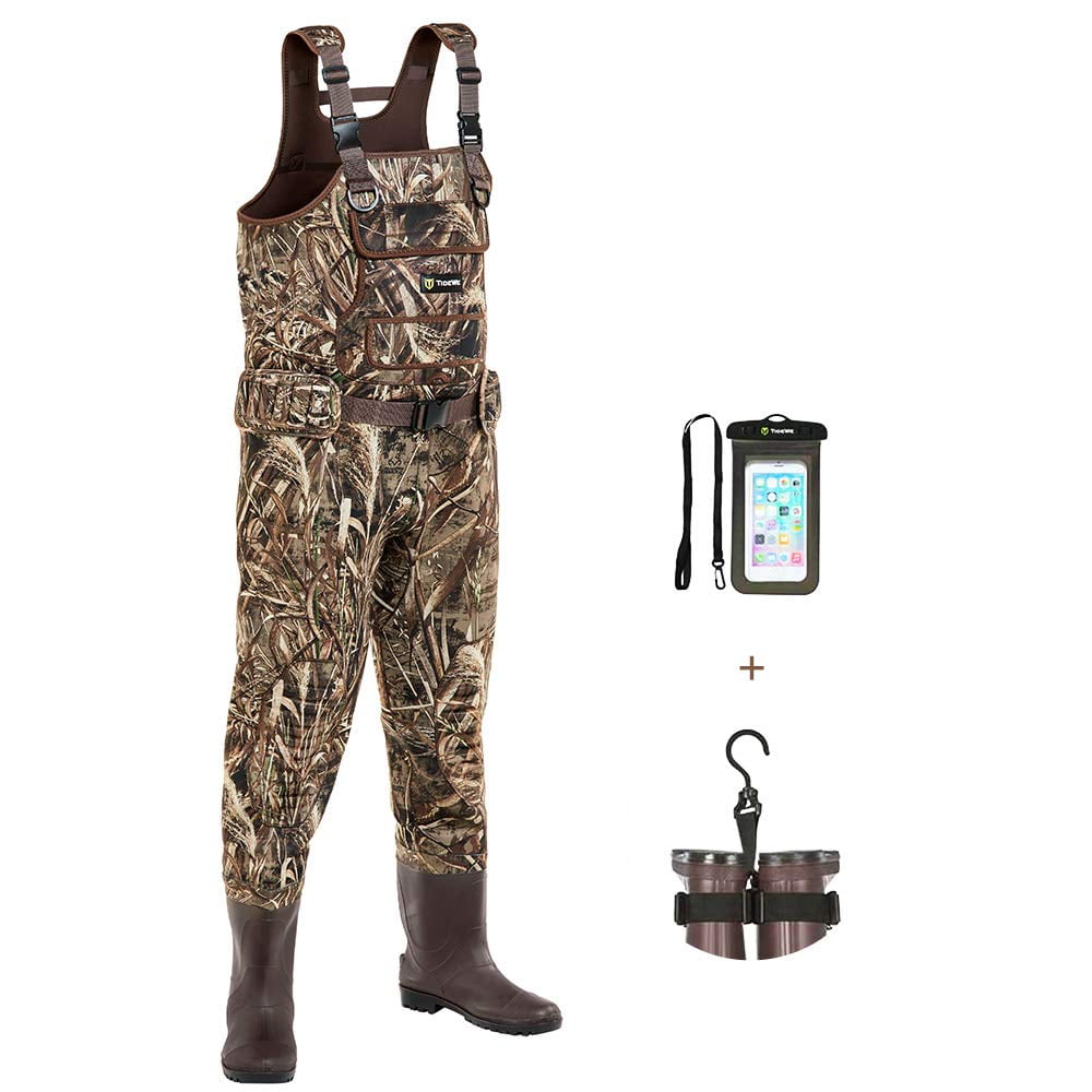 TIDEWE Chest Waders with Boots Hanger for Men, Realtree MAX5 Camo ...