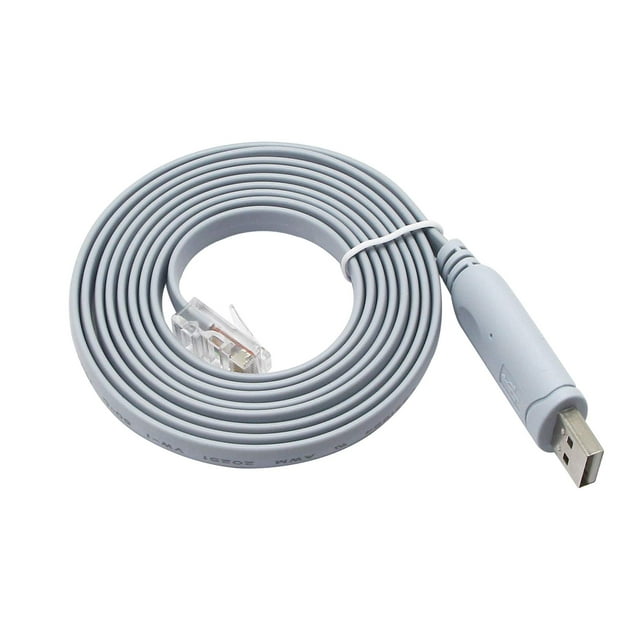 Cable de consola USB 2.0 con chip FTDI Cable de consola USB a RJ45 para enrutadores/Windows 7 8/conmutadores (USB 6FT 1,8 m)