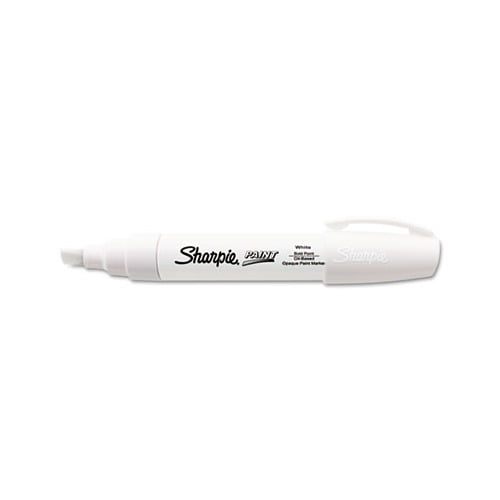 Permanent Paint Marker Extra-Broad Chisel Tip, White