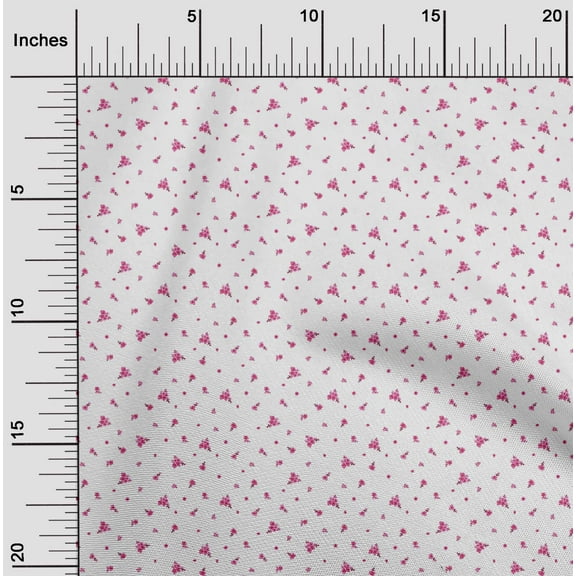 oneOone Viscose Chiffon Fabric Blue & Peach Flower Floral Print Fabric BTY 42 Inch Wide