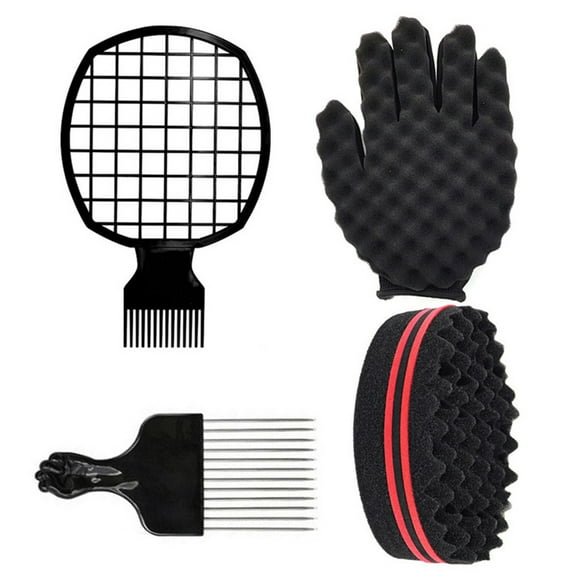 Afro Comb Curly Hair Dirty Braid Comb Perm Style Curling Hair Steel Inserted Comb Set Afro Twisted Tool
