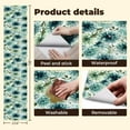 thumbnail image 5 of Flower Peel and Stick Wallpaper 23.6in x 9.8ft Floral Blue Green Dahlia Flowers Delicate Leaves Contact Paper Vinyl Waterproof Self Adhesive Wall Paper for Bedroom Shelf Cabinet Renter Friendly, 5 of 8