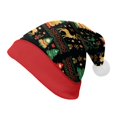 thumbnail image 4 of LIZUOJUN Under $5 Christmas Santa Hat For Adults Long Tail Style Snug Fit Holiday Hat Christmas Headwear Gift Snowflake Tree Print White Fur-Trimmed Brim White Pom Pom Accent, M, 4 of 4