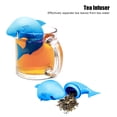 thumbnail image 3 of Lindo Infusor De Té De Silicona Con Forma De Animal Accesorio De Filtro De Colador De Hojas De Té Resistente Al Calor Azul, 3 of 7