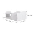 thumbnail image 2 of BRIGHTFUFU Estante flotante de montaje en pared Soporte de consola de TV Enrutadores WIFI Soporte de control remoto Organizador Rack Soporte de pared para sala de estar en casa Oficina (Blanco), 2 of 7