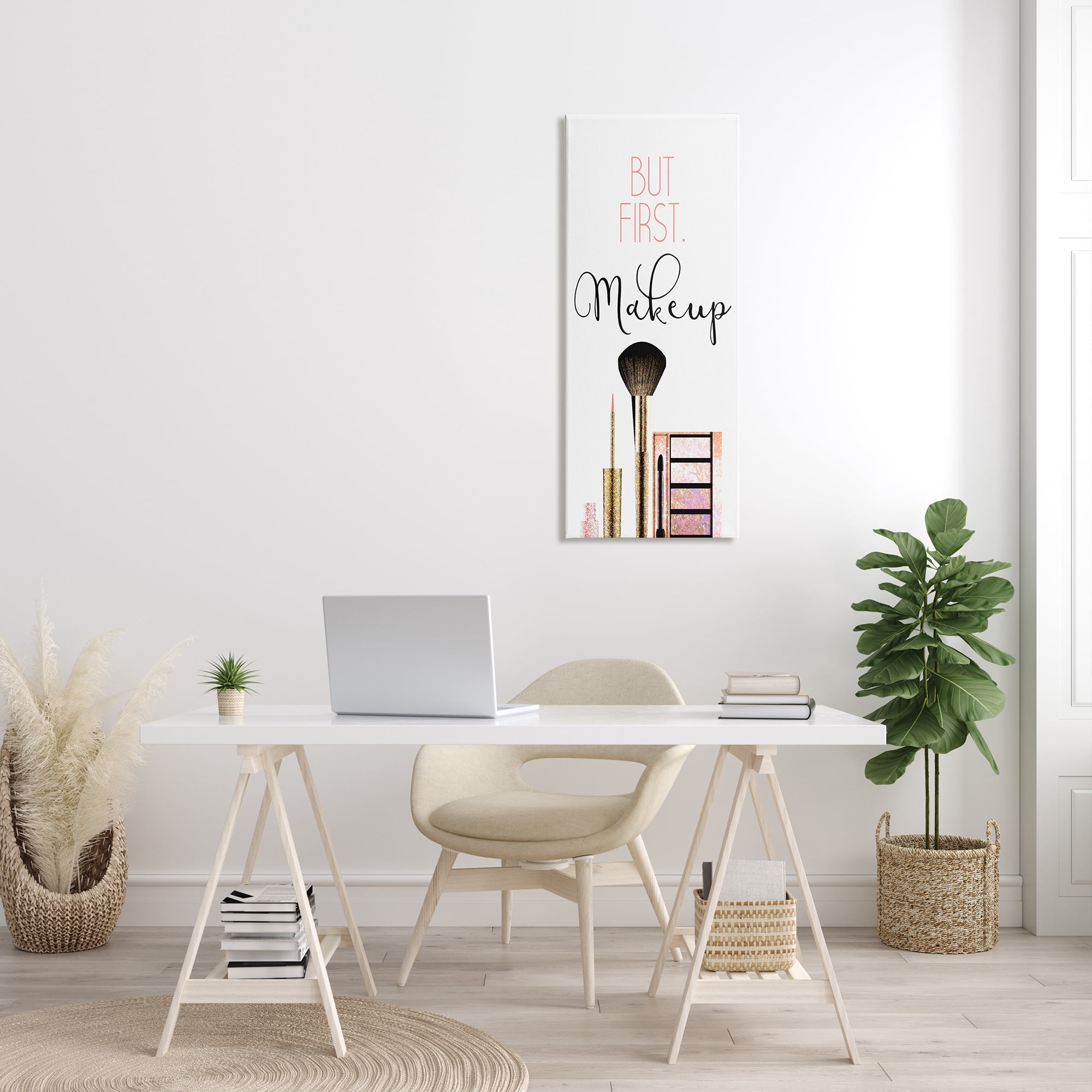 Stupell Industries Makeup Fashion Designer Modern Pink Word, 17 x 40,Design by Kimberly Allen