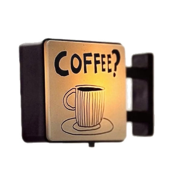 Mini Illuminated Coffee Sign Lightbox, Magnetic Decor, 6*4cm, Fridge Kitchen Accent