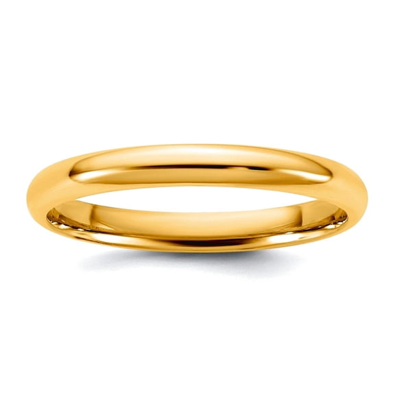 14k Yellow Gold 2.5mm Light Comfort-Fit Band Size 4.5 Ring for Women and Men - 1.8 Grams