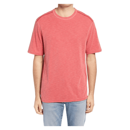 Tommy Bahama Men's Flip Sky Short Sleeve Reversible Crew-Neck, Red T-Shirt, M
