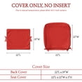 thumbnail image 2 of Pakunoda 22" X 22" Patio Furniture Cushion Covers, Waterproof Outdoor Deep Seat Cushion Replacement Slipcovers, Outdoor Cushion Covers with Zipper for Patio Furniture, Red, 2 of 7