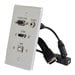 Vga Usb Wall Plate C2G HDMI VGA 3.5mm Audio and USB Pass Through Wall Plate - Single Gang Aluminum - mounting plate ()