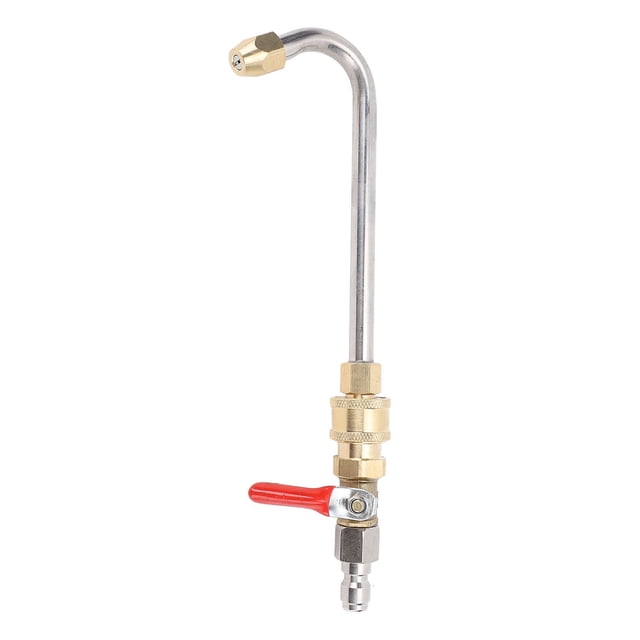 Curved Pressure Washer Extension Wand Power Washer Gutter Cleaner for Vehicles Yards Lightweight Metal