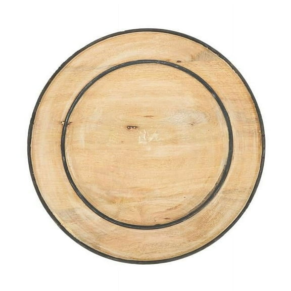 Saro Lifestyle Charger Plates With Wooden Design (Set of 4)
