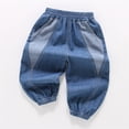 thumbnail image 5 of Glisme Toddler Boys Jeans Colorblock Harem Pants Denim Pants Lightweight Breathable Fall Casual Boys Baggy Trousers Size 4-5 Y, 5 of 7