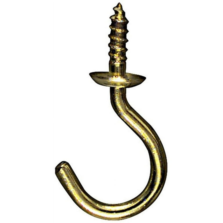 Everbilt 1-1/2- Inch Brass Cup Hook (2-Pack)