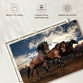 thumbnail image 6 of Elephant Stock Free Running Horses Wall Art - Horizontal Canvas Wall Art - Living Room Wall Decor - Animal Canvas - Blue And Beige Decor - 12" x 8", 6 of 8